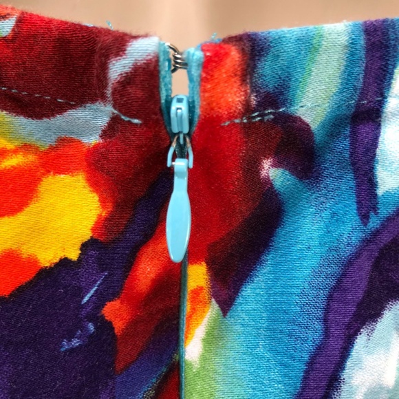 Sophia Christina Water color Strapless Dress Sz 8 - Picture 5 of 8